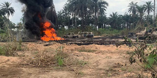 Nigeria crude oil pipeline explosion