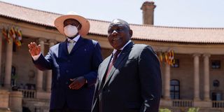 President Cyril Ramaphosa and Yoweri Museveni