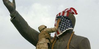 Saddam Hussein's statue