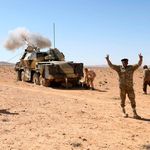 Libya army fire rifles