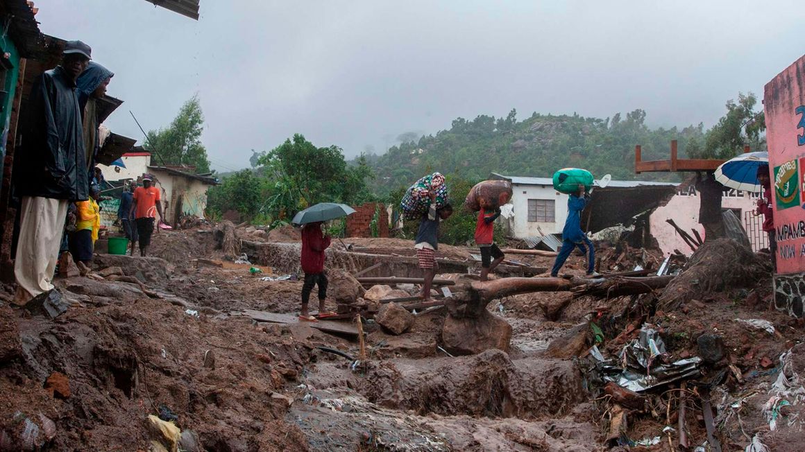 Floods Freddy Chimwankhunda in Blantyre, Malawi