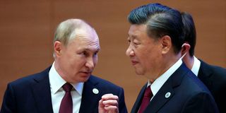 Vladimir Putin and China's President Xi Jinping