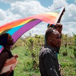 LGBTQ refugees protest at the UNHCR office in Nairobi 
