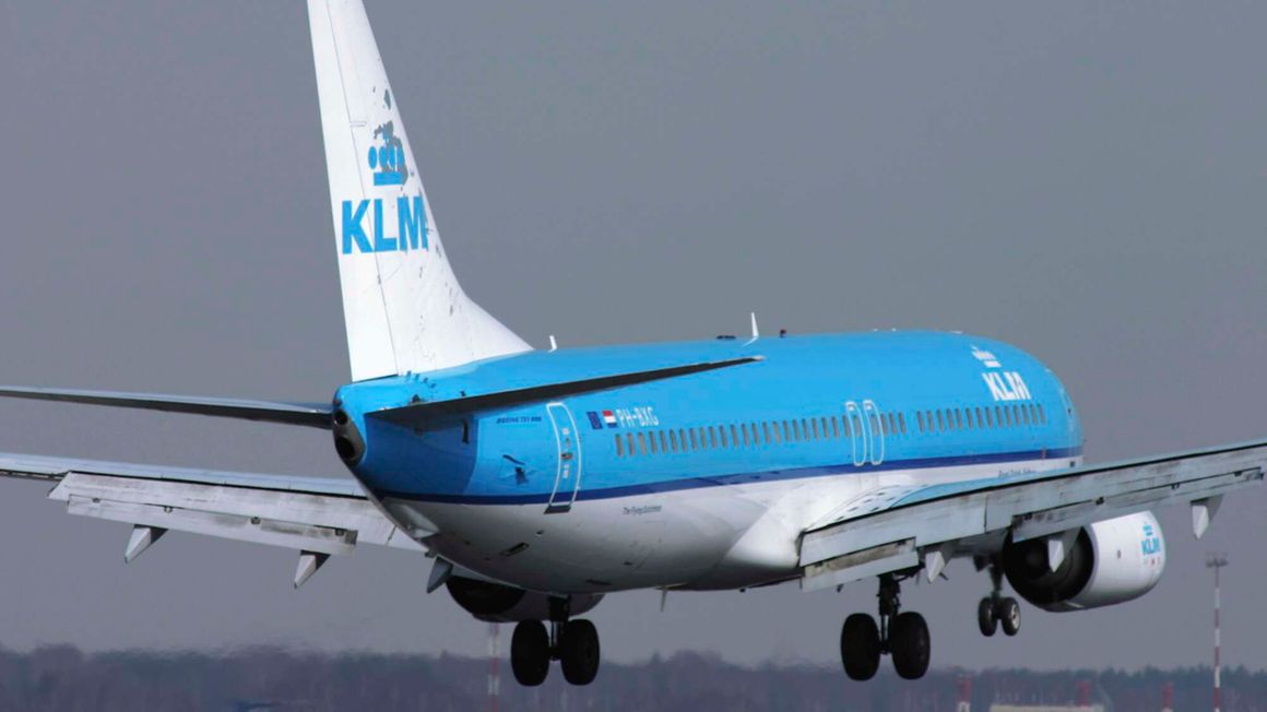 A KLM Royal passenger aircraft on flight.