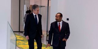 Antony Blinken with Ethiopian PM Abiy Ahmed