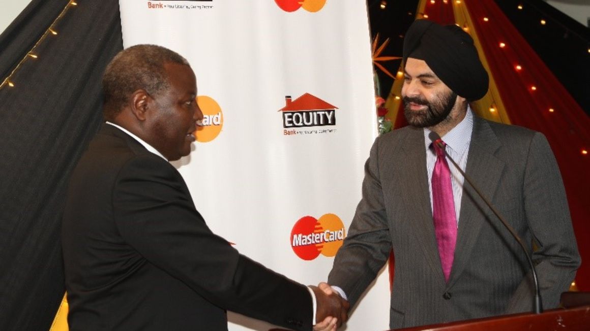 Equity Group CEO & MD James Mwangi (right) and Ajay Banga