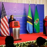 Kamala Harris and Tanzanian President Samia Hassan 