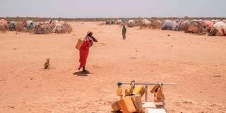 A camp for internally displaced people Ethiopia