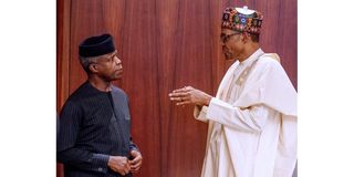 President Buhari and his Vice President Osinbajo 