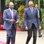 Kenyan President William Ruto with Rwanda's Paul Kagame