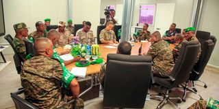 Joint operation centre for Atmis and SNA in Baidoa. 