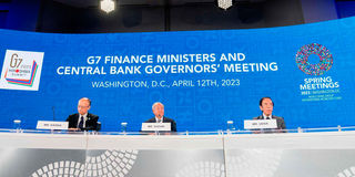 G7 press briefing at IMF headquarters