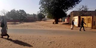 A street in Geneina, the capital of West Darfur 