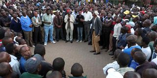 A public gathering in Nairobi, Kenya. 