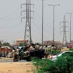 Soldiers deploy in Khartoum on April 15, 2023 