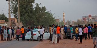 People gather in east Khartoum 