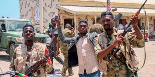 Sudanese army soldiers loyal to army chief Abdel Fattah al-Burhan