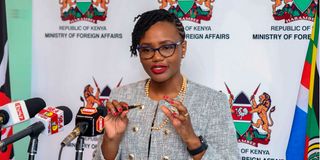 Kenya's Foreign Affairs Principal Secretary Roseline Njogu 