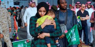 Sudan evacuees