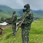 EACRF soldiers on guard in Mushaki, North Kivu