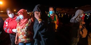 Kenyans and Somalis arrive at JKIA from Sudan