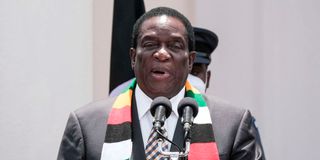 Zimbabwe President Emmerson Mnangagwa