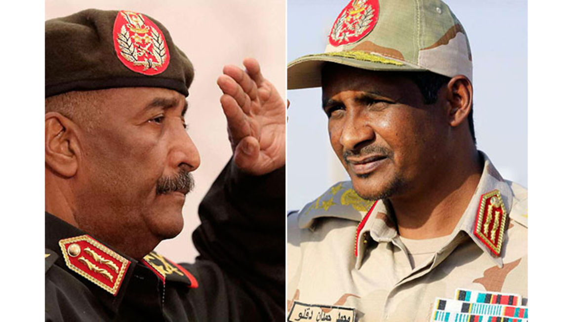 Sudan rmy chief al-Burhan and RSF's Daglo Hemedti