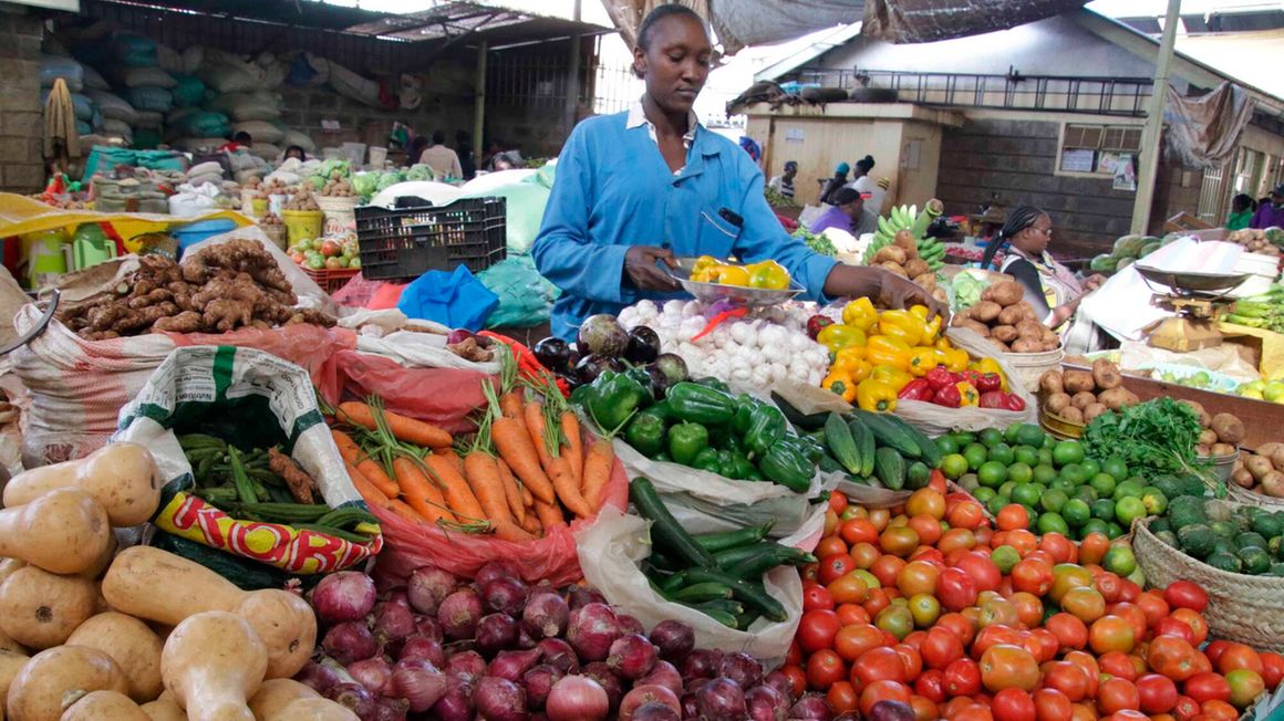 A food market in Kenya’s Nyeri town