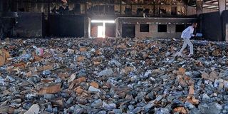 A destroyed medical storage in Nyala, the capital of South Darfur