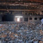 A destroyed medical storage in Nyala, the capital of South Darfur