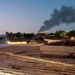 Smoke billows in Khartoum on May 6, 2023