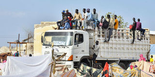 South Sudanese fleeing the war in Sudan 