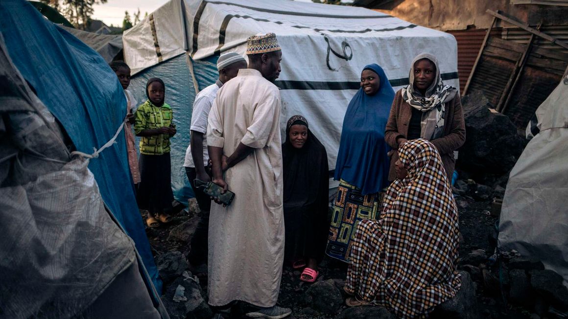 IDP camp in Goma, eastern DR Congo