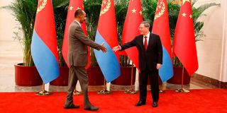  Eritrea's President Isaias Afwerki and Chinese Premier Li Qiang 