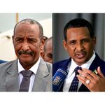 Abdel Fattah al-Burhan (L) and Mohamed Hamdan Daglo 'Hemedti'