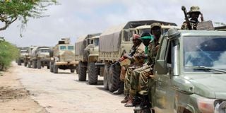 Amisom and Somali National Army soldiers