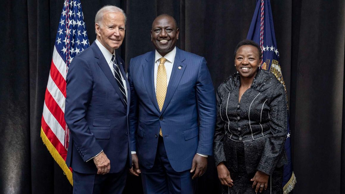 President Joe Biden, President William Ruto and First Lady Rachel Ruto