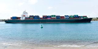 Malta flagged ship calls at the Port of Mombasa