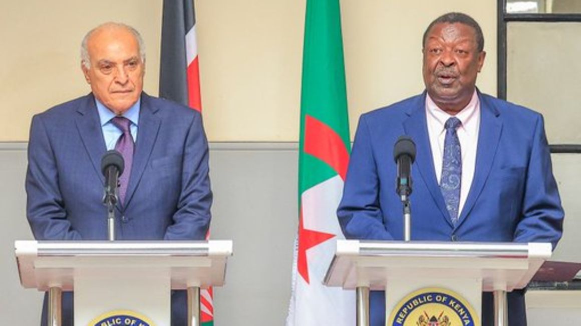 Algerian Foreign Minister Ahmed Attaf Musalia Mudavadi