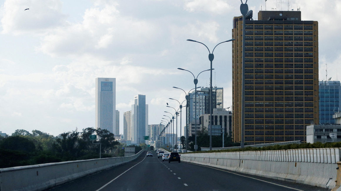 A view shows the cityscape on the Nairobi Expressway