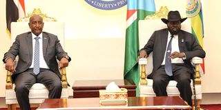 Abdel Fattah al-Burhan and Salva Kiir.