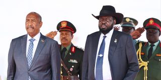 Abdel Fattah al-Burhan and Salva Kiir.